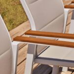 White Aluminum Outdoor Chair with Padded Textile - Image 4