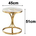 Elegant Marble Top Side Table - Image 2