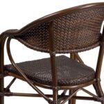 Outdoor Chair (Aluminum Wood Grain) with Plastic Weave - Image 4