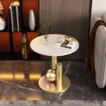 Italian Marble Center Table & Side Table Set - Image 3