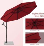 Round Outdoor Garden Umbrella - Image 4