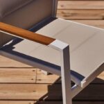 White Aluminum Outdoor Chair with Padded Textile - Image 3