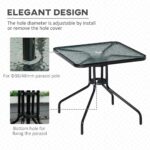 Outdoor Aluminium Table with Tempered Glass - Image 4
