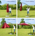 Round Outdoor Garden Umbrella - Image 2