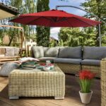 Round Outdoor Garden Umbrella