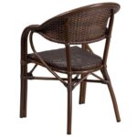 Outdoor Chair (Aluminum Wood Grain) with Plastic Weave - Image 2