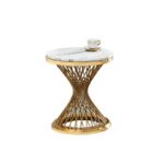 Faux Marble End Table – Spiral Shaped Side Table - Image 3