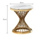 Faux Marble End Table – Spiral Shaped Side Table - Image 2