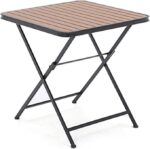 Metal Folding Three-Piece Bistro Dining Table and Chair
