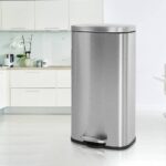 Kitchen Trash Can Brushed Stainless Steel