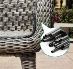 Grey Outdoor Coffee Table Set (2 Chairs + 1 Table) - Image 3
