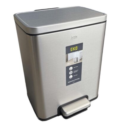 EKO Stainless Steel Pedal Trash Bin 8L Silver