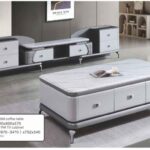 Luxury Marble Top TV Stand and Coffee Table Set.