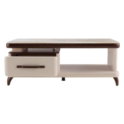 Coffee Table with White Marble Finished Top