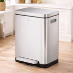 Stainless Steel Rectangular Trash Can